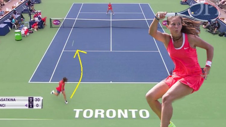 Tenis maçında beklenmedik hamle