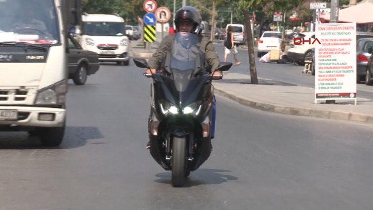 Belediye başkanının makam aracı motosiklet