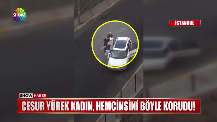 Cesur yürek kadın, hemcinsini böyle korudu!