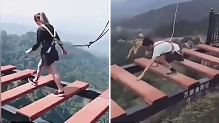 Çığlıklar atarak emekledi