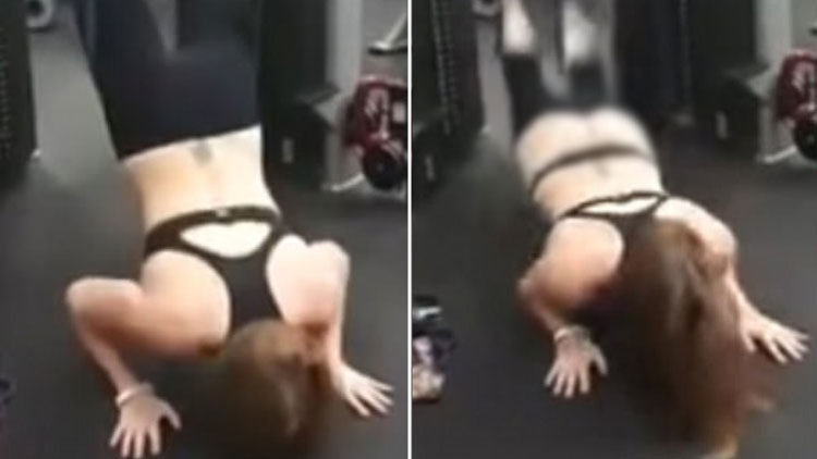 Spor yaparken taytı açıldı