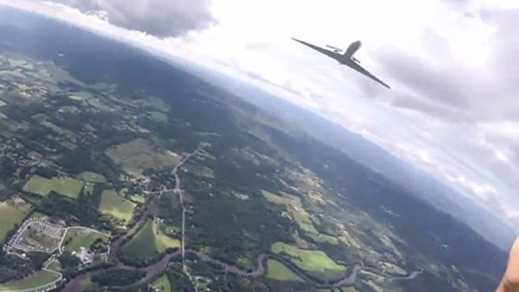 Paraşütçünün videosu tepki topladı