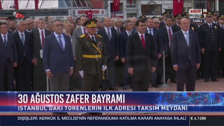 30 Ağustos Zafer Bayramı Taksim'de kutlandı