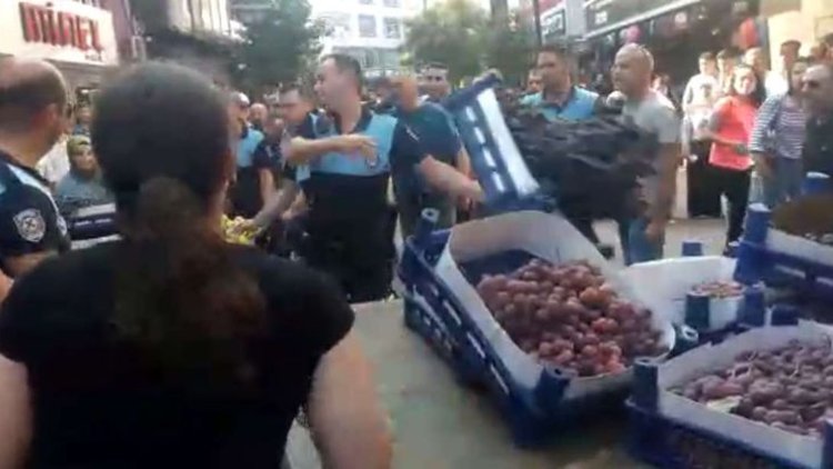 Ordu&#039;da zabıta ile seyyar satıcı gerginliği