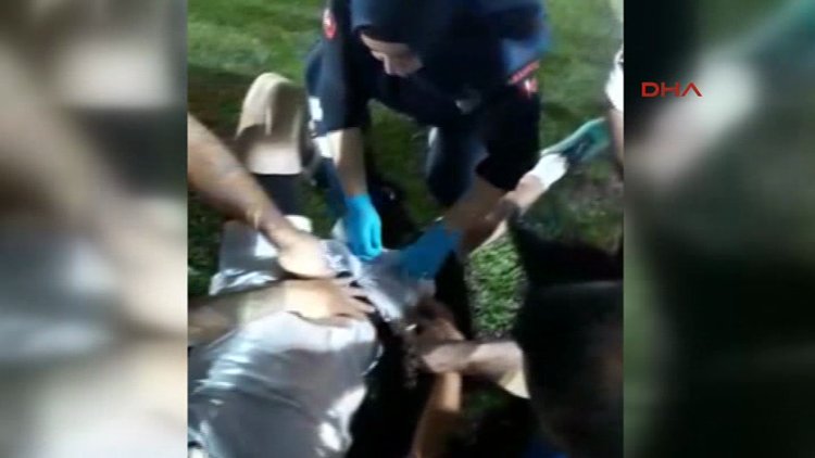 Amatör futbolcu sahada 'yorgun mermi' ile vuruldu