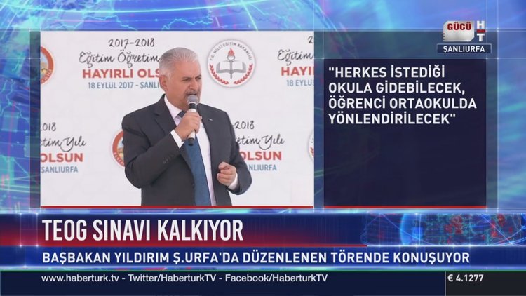 Başbakan: TEOG yarışa döndü, istediğiniz okula gidecek, stresten kurtulacaksınız