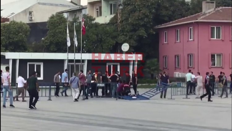 Çağlayan Adliyesi önündeki çatışma! Olay yerinden görüntüler