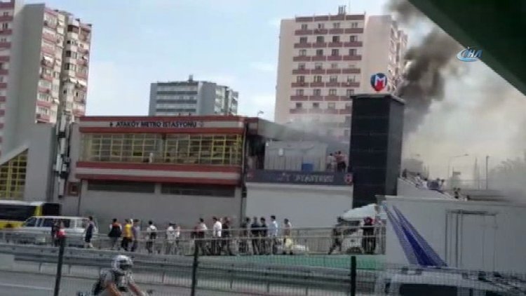 Ataköy Şirinevler Metro istasyonunda yangın