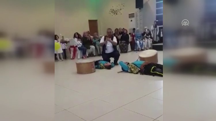 Düğünde davulcuların şovu kazayla bitti