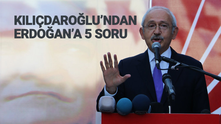 CHP lideri 5 soru yöneltti