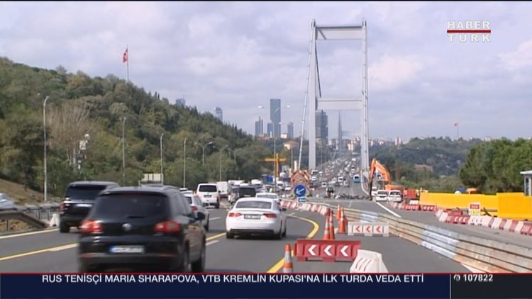Fatih Sultan Mehmet Köprüsü'nde yoğun trafiğe neden olan çalışmalar tamamlandı