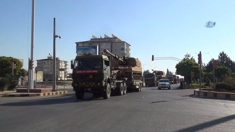 Afrin sınırına büyük sevkiyat