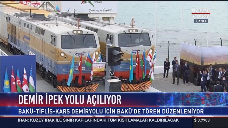 Bakü-Tiflis-Kars demiryolu hattı açıldı