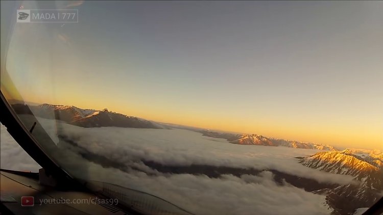 Pilot kamerasına yansıyan manzara görenleri büyüledi