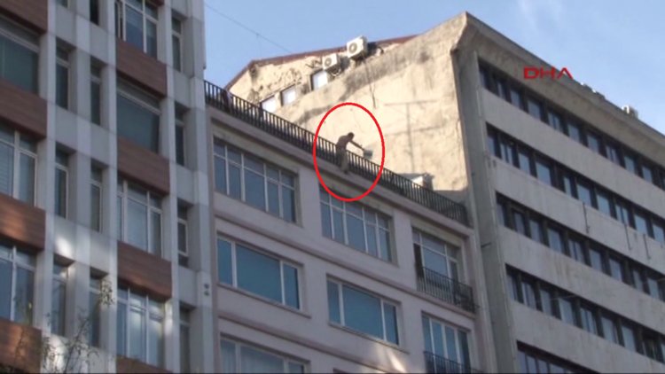 Şişli'de intihar girişimi