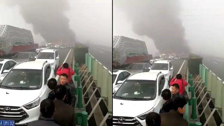 Çin'de zincirleme trafik kazası