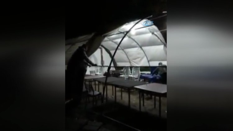 Belgrad Ormanında kumar çadırına baskın anı kamerada