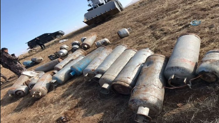 Van'da 2 ton 750 kilo EYP böyle imha edildi