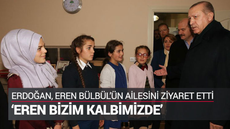 Cumhurbaşkanı şehit ailesini ziyaret etti