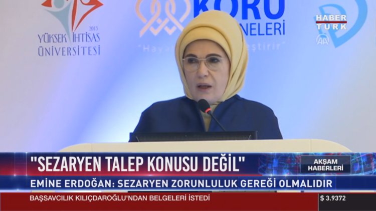Emine Erdoğan: Sezaryen, bir talep konusu değil, zorunluluk gereği olmalıdır