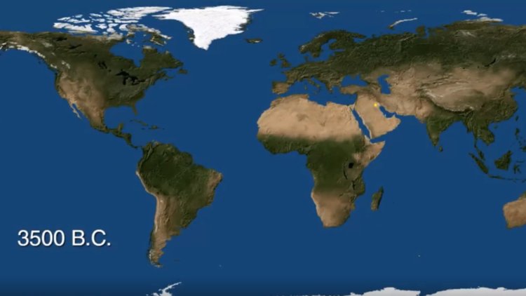 M.Ö. 3500 yılından günümüze insanlığın yerleşim haritası