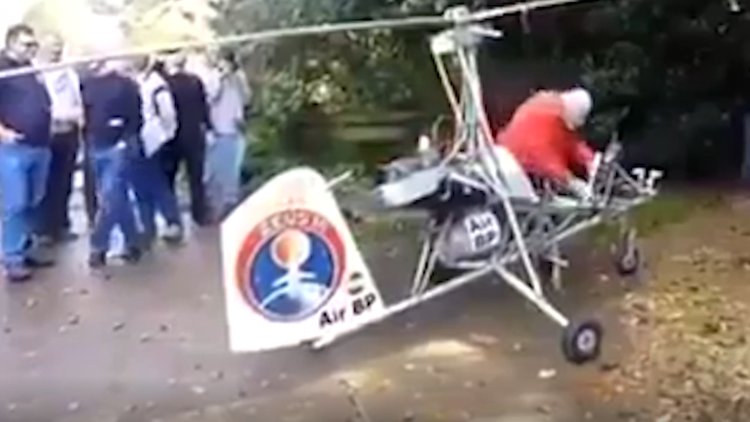 80 yaşındaki dedenin kendi imkanlarıyla yaptığı hava aracı