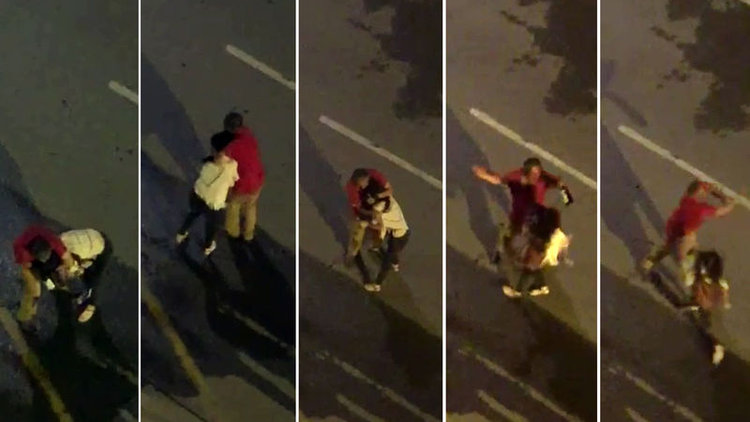 Taciz anı kameralara yansıdı