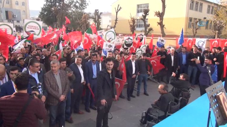 Cizre'de 'Kudüs'e Özgürlük, İnsanlığa Barış' mitingi