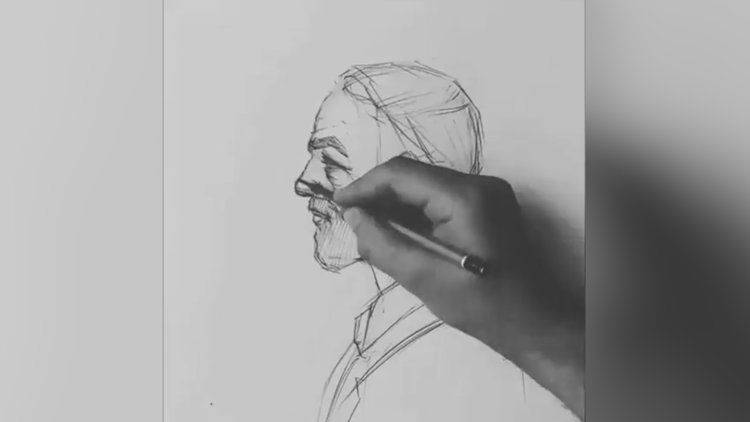 Tek çizimle bebeklikten yaşlılığa