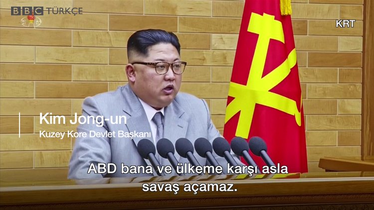 Kuzey Kore lideri Kim Jong Un'dan 2018'in ilk tehdidi