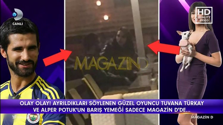 Tuvana Türkay ve Alper Potuk barış yemeği yedi