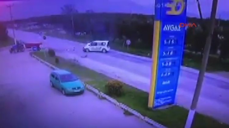 Bursa'da korkunç kaza güvenlik kamerasında