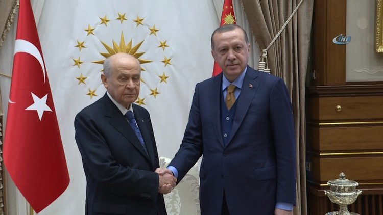 Cumhurbaşkanı Erdoğan, MHP Lideri Devlet Bahçeli'yi kabul etti