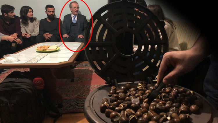 Öğrenciler davet etti, rektör kestane yemeye gitti