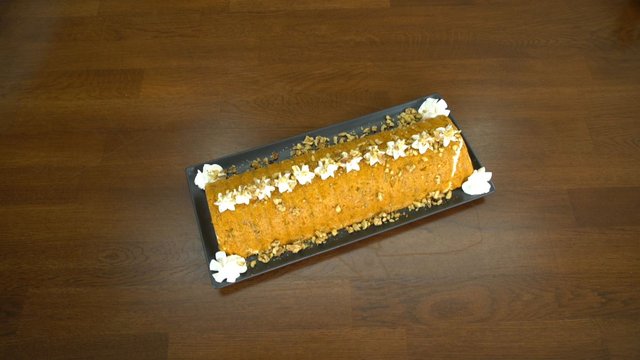 52 saniyede Kaymaklı Balkabağı Pastası