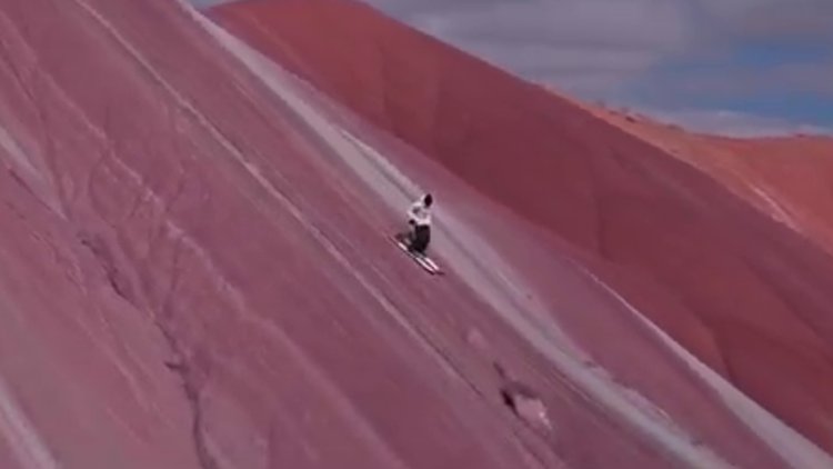 Peri bacalarında görülmemiş kayak şov!