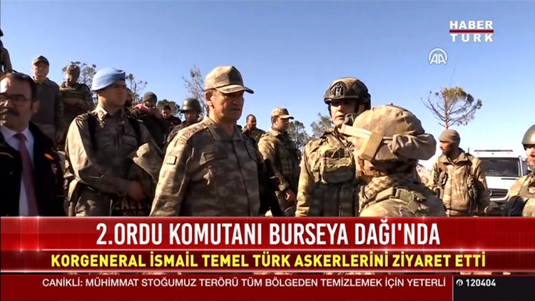 İkinci Ordu Komutanı Temel, Burseya Dağı'nda