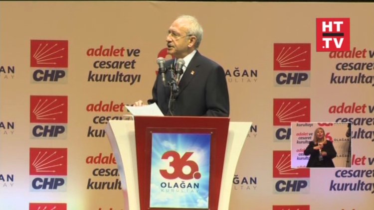 Kemal Kılıçdaroğlu'nun kurultay konuşması