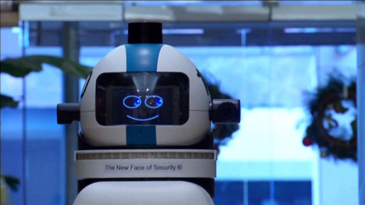 Bu robotlar güvenlik görevlisi olarak çalışabiliyor