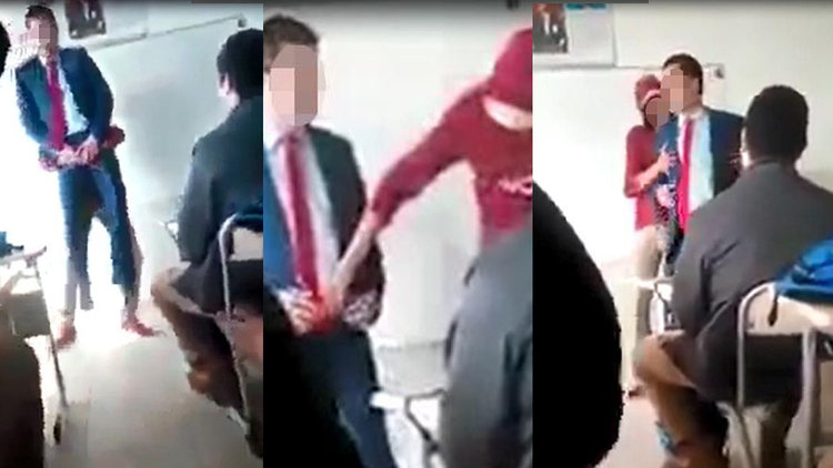 Tekirdağ&#039;da sınıfta skandal görüntüler