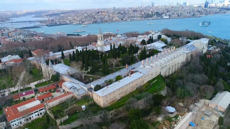 Tarihinin en büyük restorasyonunu geçiren Topkapı Sarayı havadan görüntülendi