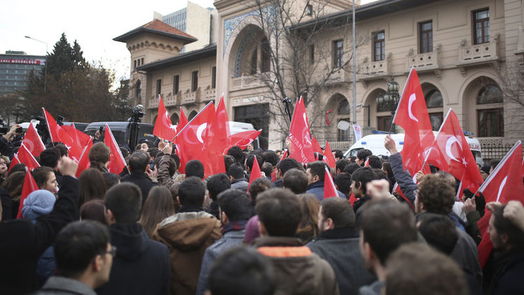 Ankara'da Tillerson protestosu