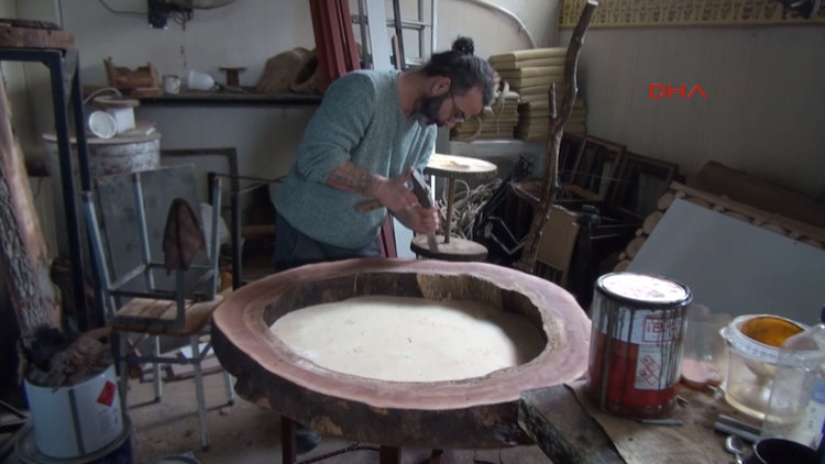 Kütükten sanat eseri