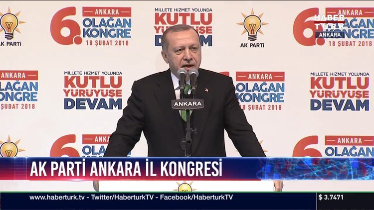 Cumhurbaşkanı Erdoğan Ak Parti İl Kongresi'nde konuştu