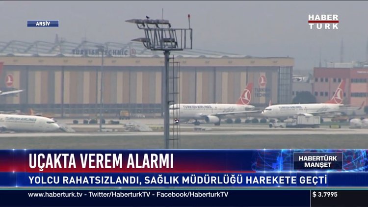 Uçakta verem alarmı