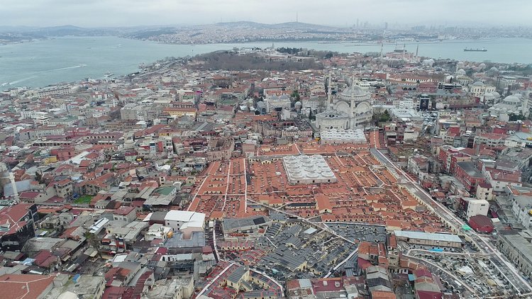 Restorasyonda sona yaklaşıldı... Kapalıçarşı havadan görüntülendi