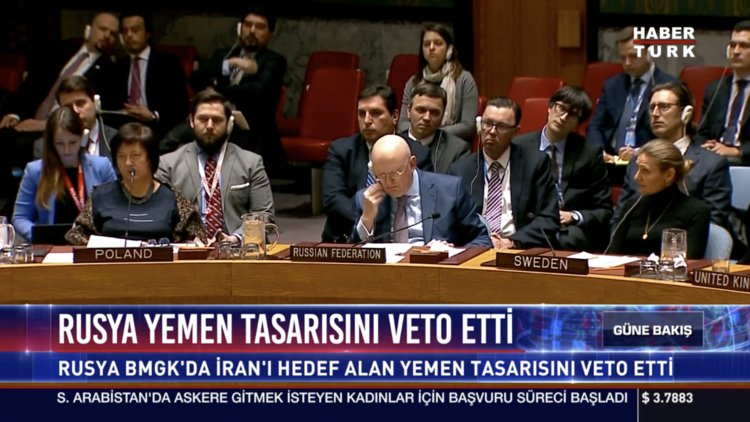 Rusya yemen tasarısını veto etti