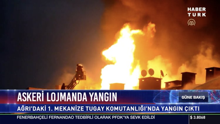 Askeri lojmanda yangın