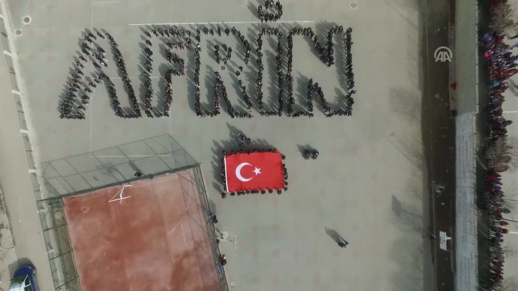 Öğrencilerden Zeytin Dalı Harekatına destek amaçlı klip