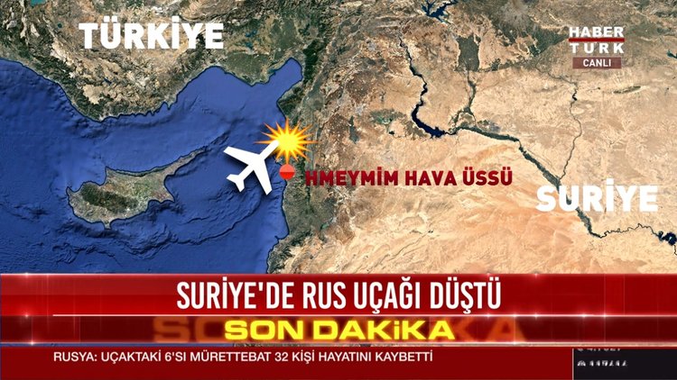 Suriye'de Rus uçağı düştü